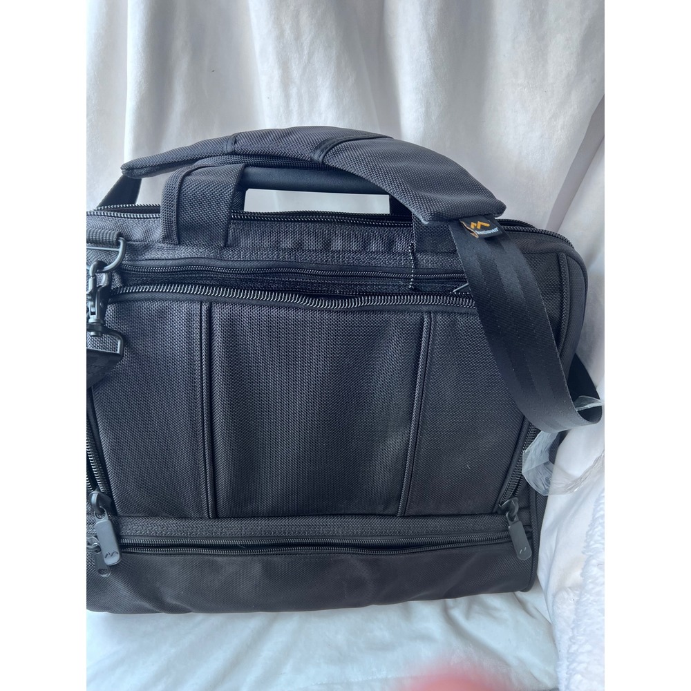 Professional Unisex Brenthaven Laptop Briefcase Messenger Bag Large Black
